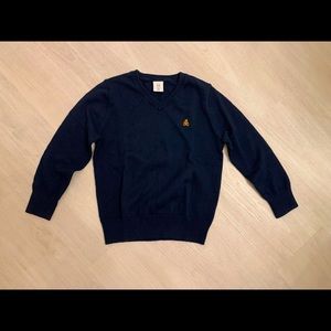 New Baby Gap V Neck 100% Cotton sweater in Navy Blue Size 4